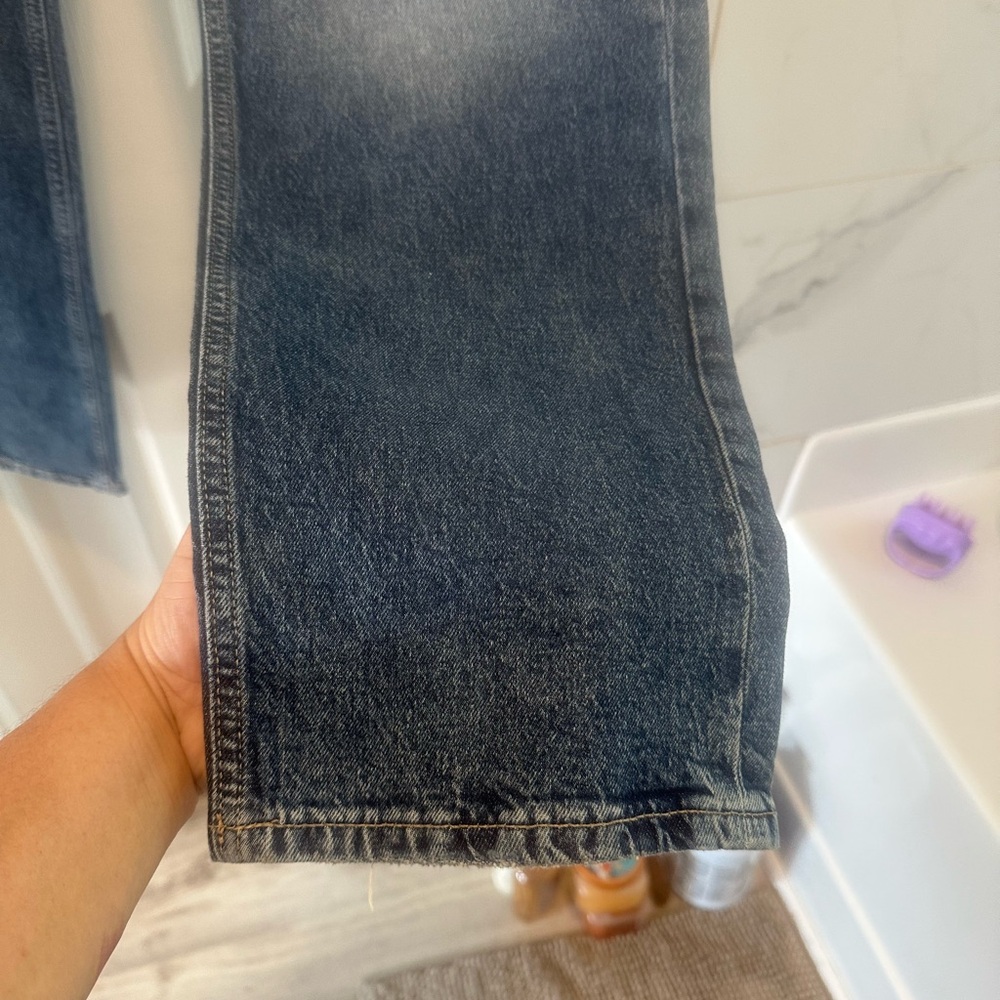 GAP Blue Straight Leg Jeans with Classic Indigo Wash - Picture 4 of 13
